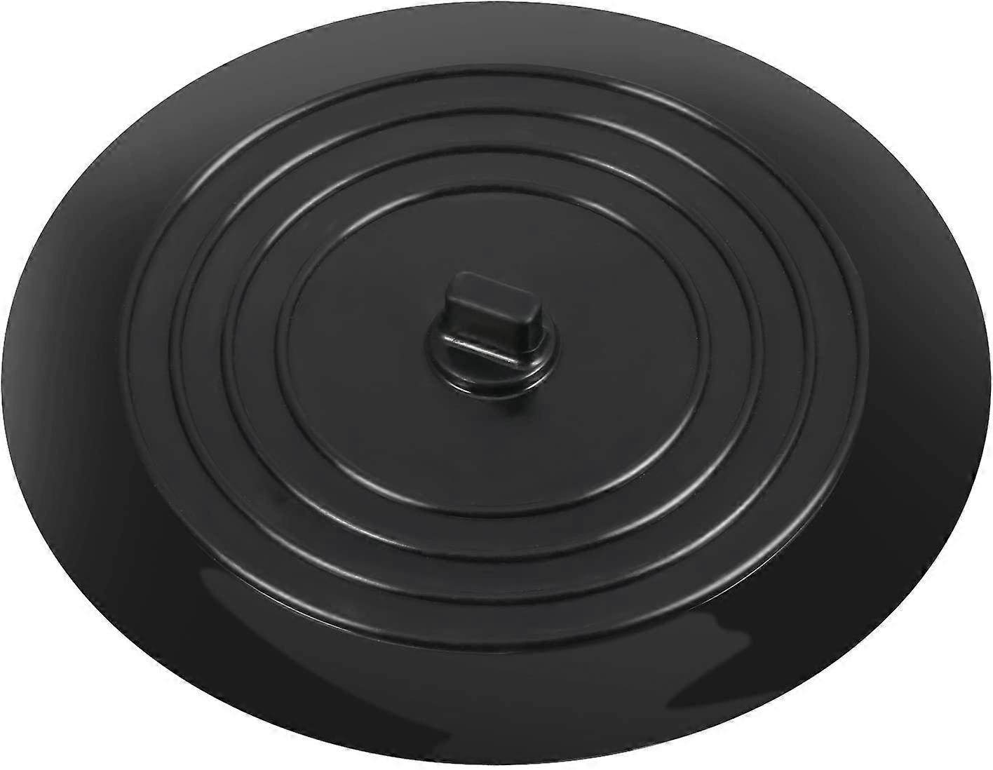 6 Inches Silicone Tub Stopper Drain Plug for Kitchens, Bathrooms and Laundries (Black, 1)