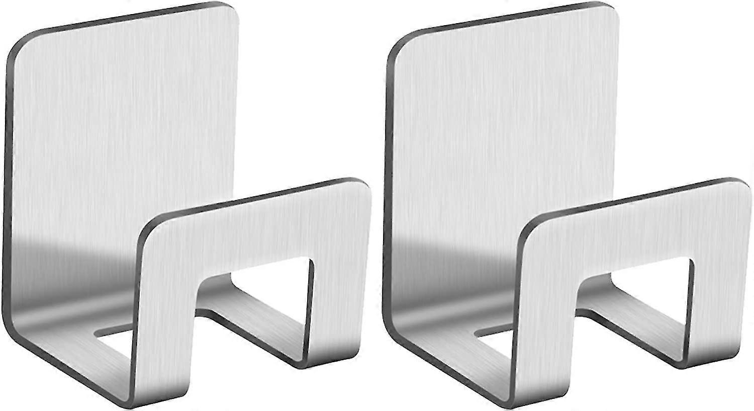 2 Pack Black Stainless Steel Sponge Holder For Kitchen Silver