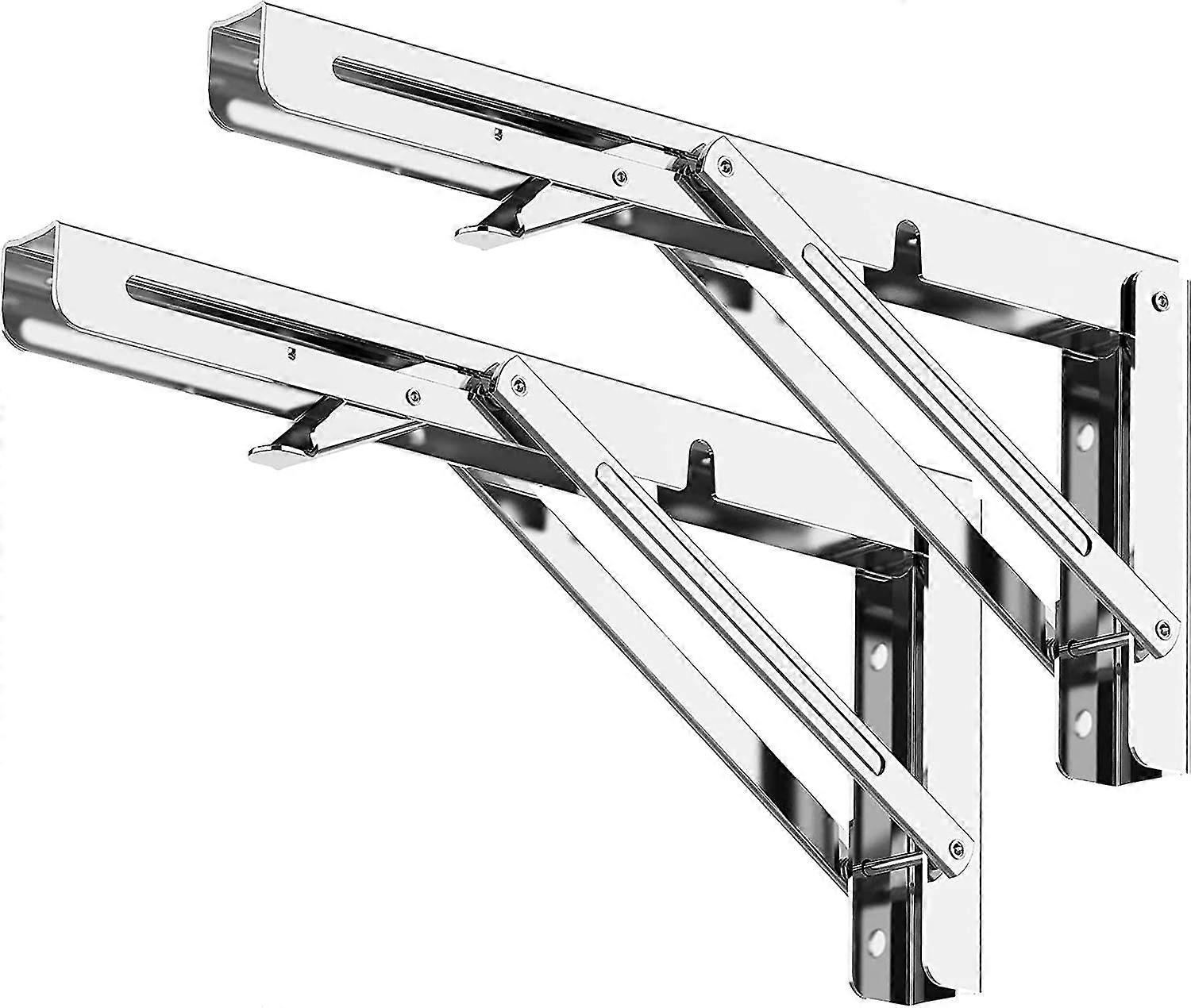 400mm Folding Bracket,max Load 150kg,stainless Steel Folding Console Bracket,wall Shelf Bracket (2pcs)