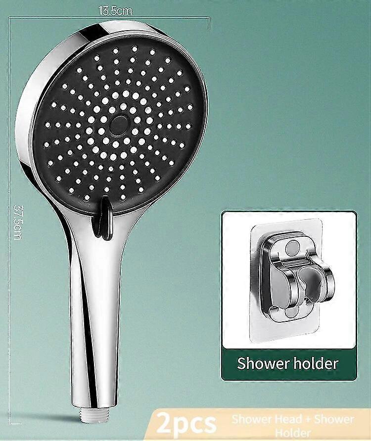 Exquisite Large Shower Head 5 Modes Adjustable High-pressure Shower Set With Shower Filter Rotatable Shower Head Rainfall Shower Head