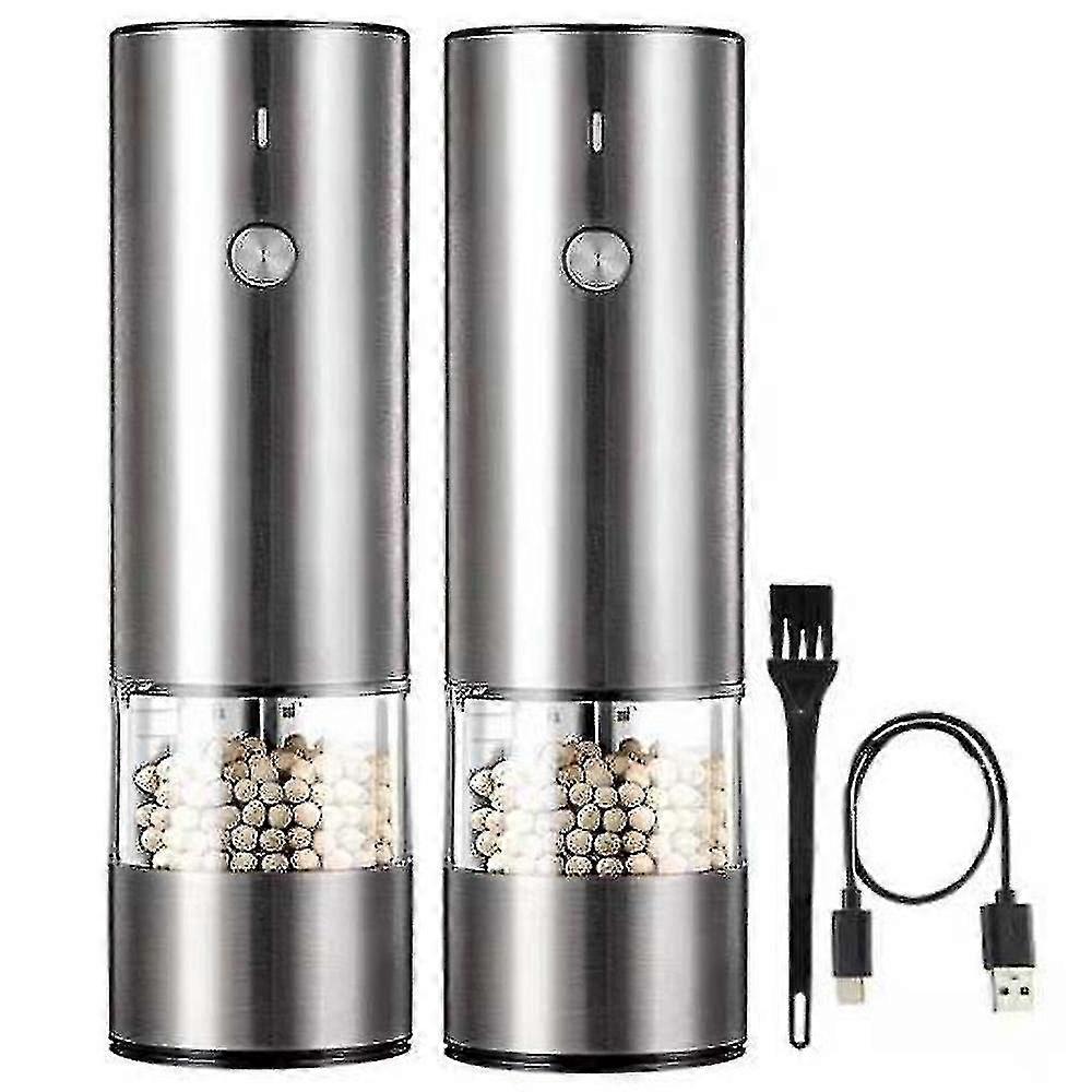 1pack Rechargeable Electric Pepper And Salt Grinder Set