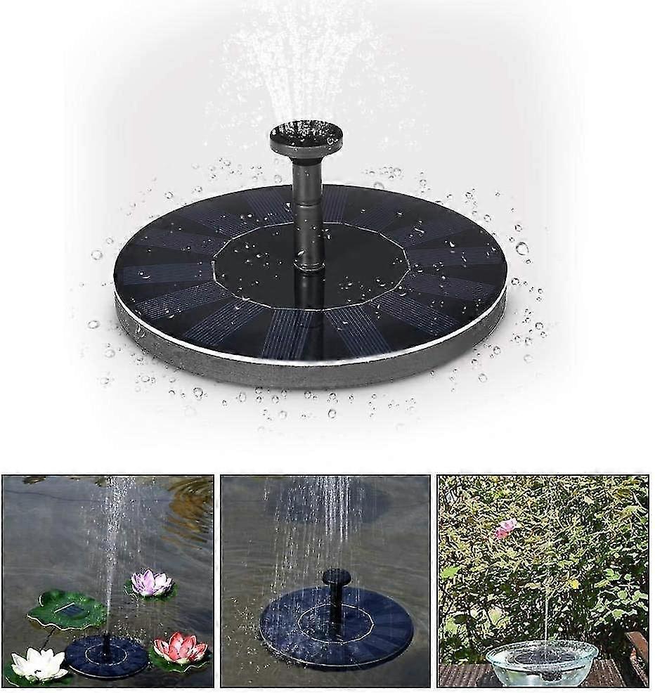 Mini Solar Floating Birdbath Fountain Solar-powered Submersible Floating Pool Water Pump Floating Fountain Pond With Spraying Nozzle For Garden Plants