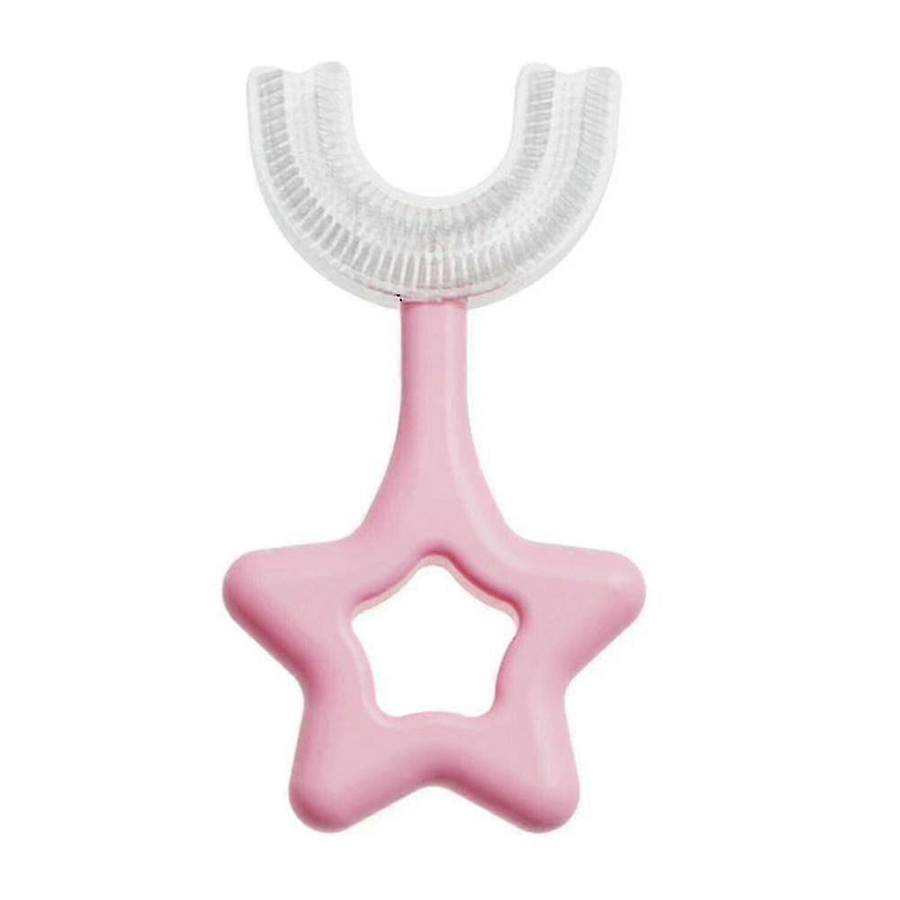 Childrens Kids Soft U-shape Silicone 360 Thorough Cleaning Toothbrush