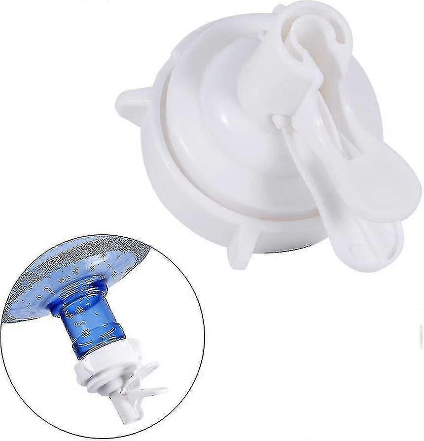 Water Dispenser Valve, 3- 5 Gallon Water Reusable Easy Water Switch Lock Flip For 48mm Crown Top Bottle Includes Lid Dirt Protector