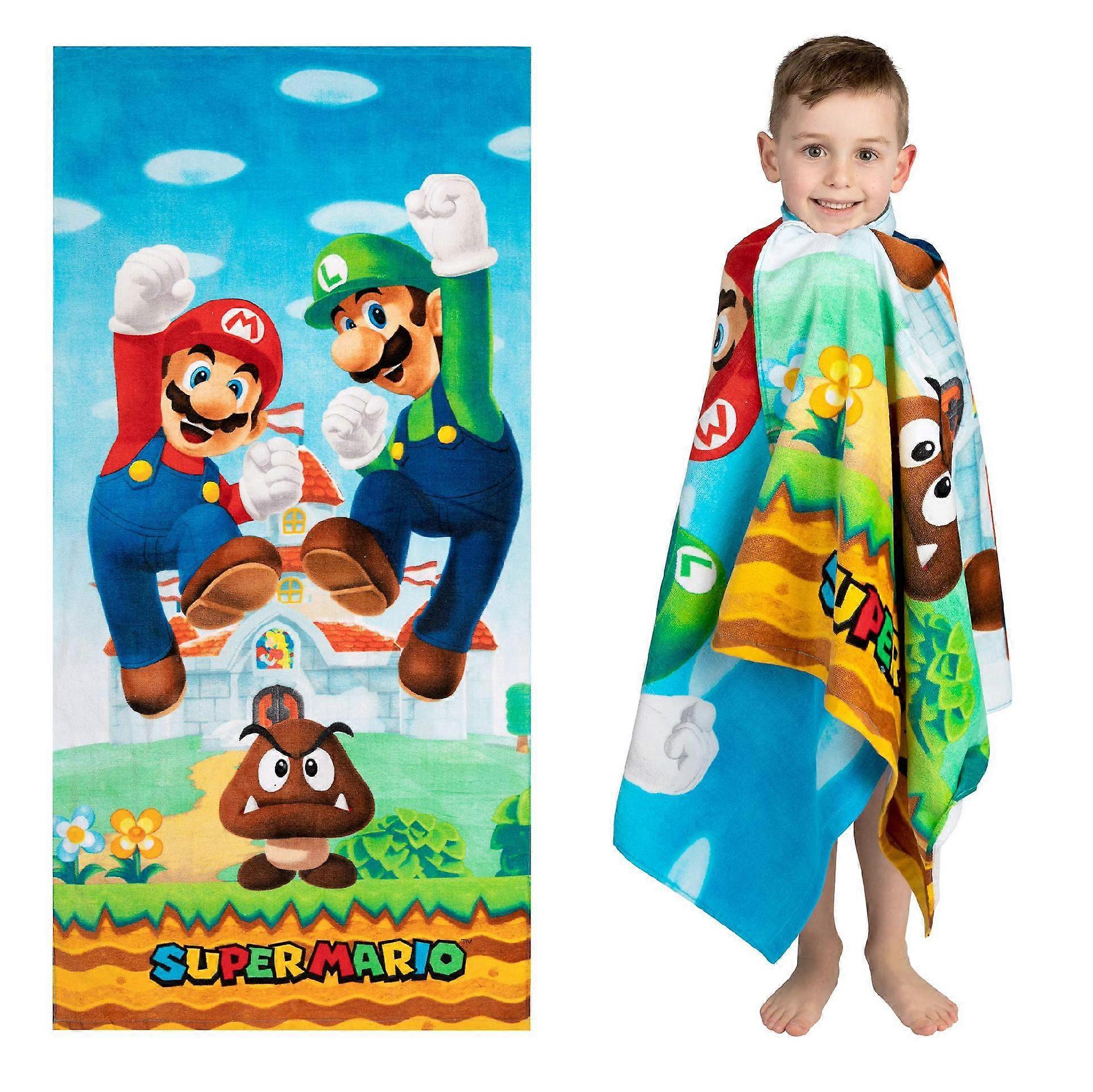 Cartoon Super Mario printed beach towel, 75*150CM