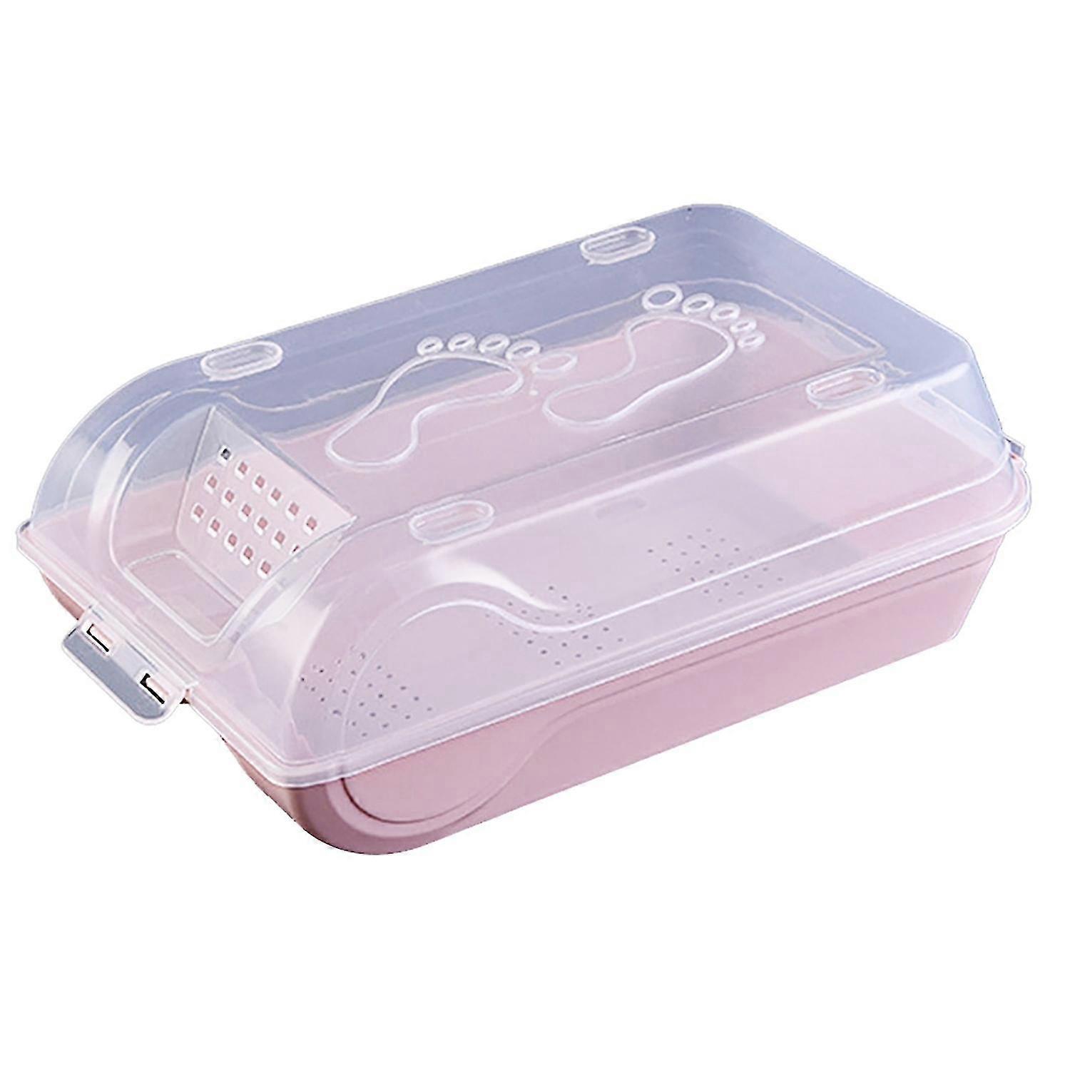 Shoes Organizer Thickened Load Bearing Drop-proof Clear Plastic Stackable Shoe Boxes for Dorm