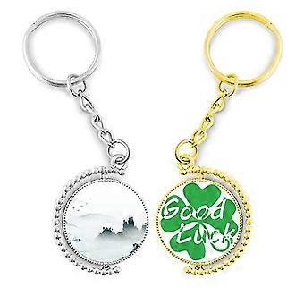 Landscape Color Chinese Style Watercolor Key Chain Ring Accessory Couple Keyholder Lucky