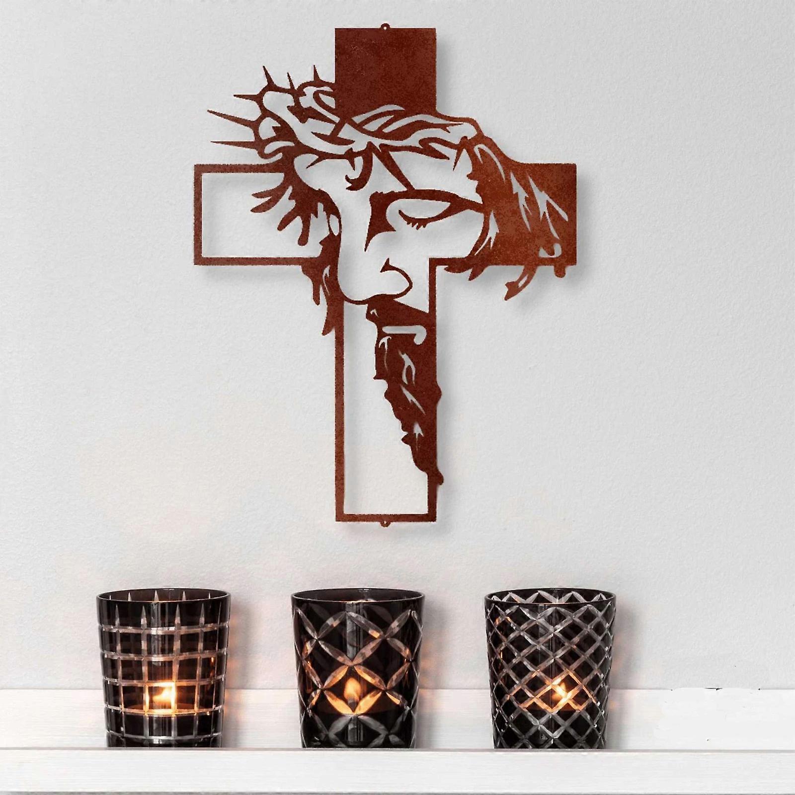 Plaque Murale « God Is Good » En Métal – Croix Noire – Décoration Chrétienne – 35x22 Cm Ou 30x8,5 Cm - 13