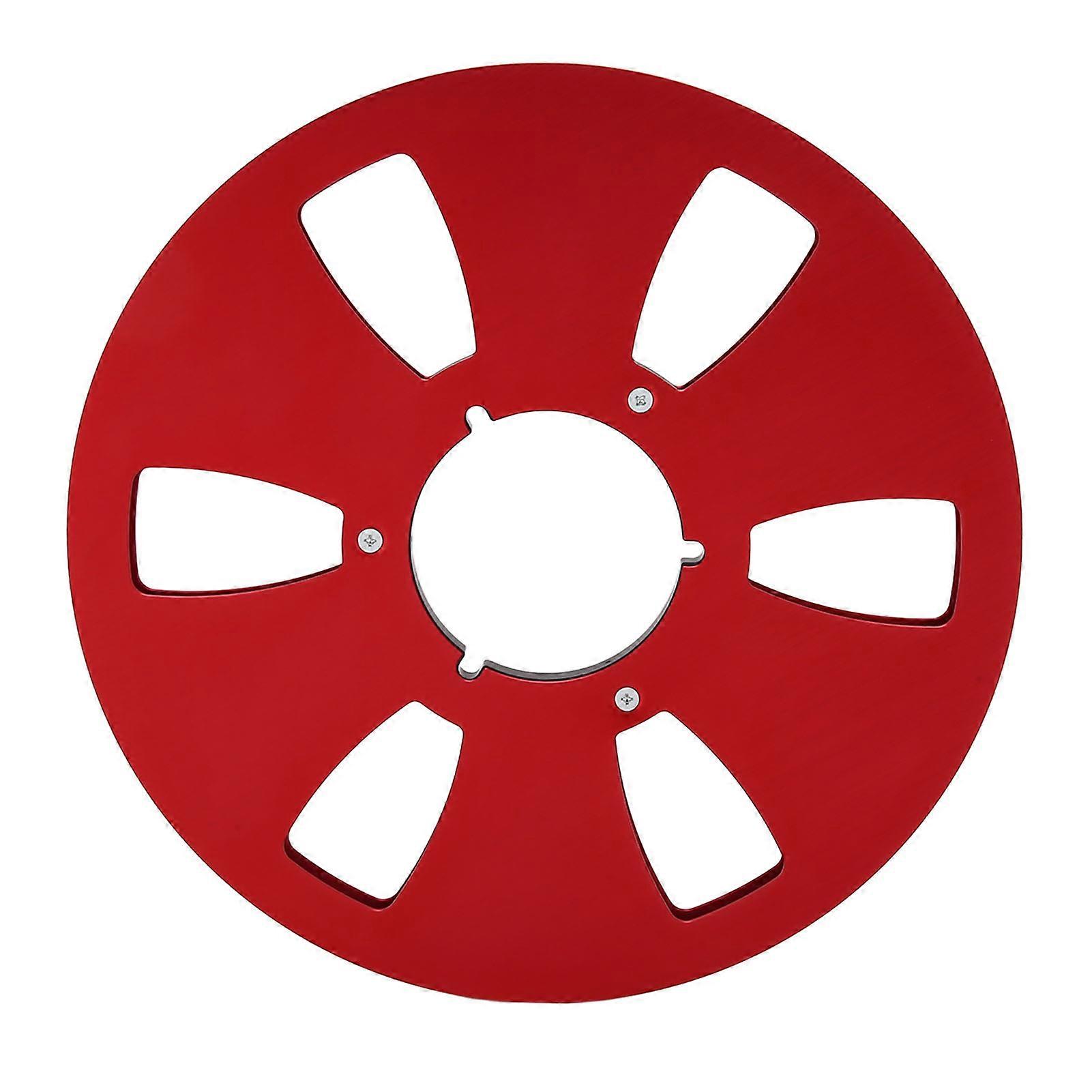 Bobine de ruban vide en alliage d'aluminium, 6 trous, ouverture universelle, 1/4, 10 pouces, rouge