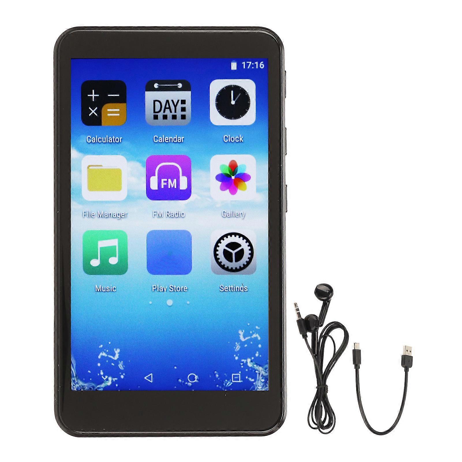 WiFi Bluetooth Mp4 Ai Intelligent HD Noise Reduction Voice Control Touch Screen Portable Mp4 Player with Voice Recorder English, Quad Core 64GB