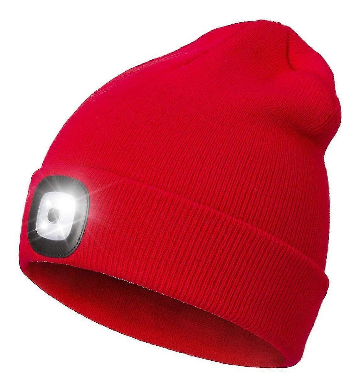Knitted Hat With Led Light For Jogging Hiking