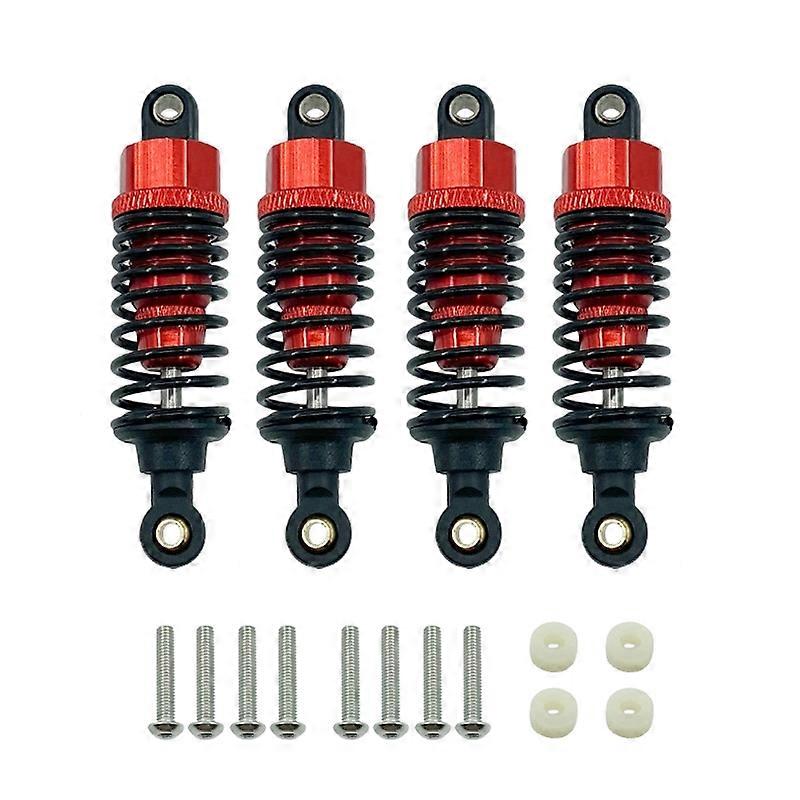 4Pcs Aluminiumlegierung Stoßdämpfer Dämpfer Set für -01 TT01 -02 TT02 1/10 RC Auto Upgrade Teile, Rot