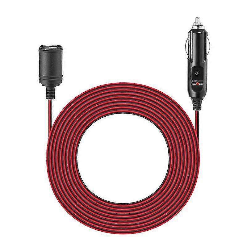 12V 24V 15Aヘビーデューティカーシガレットライターソケットオス-メス延長コード電源ケーブルヒューズ付き3.7m A