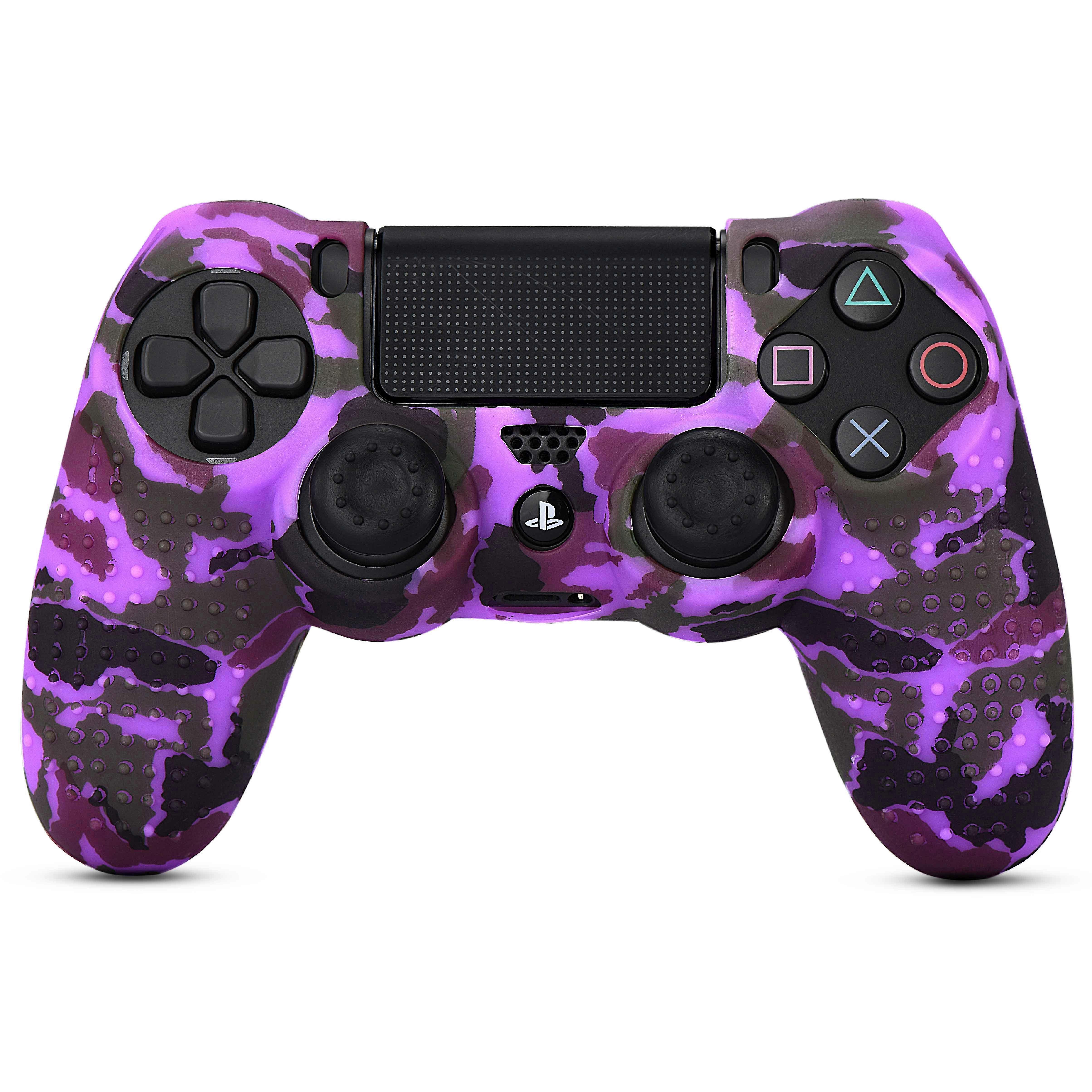 PS4/SLIM /pro Camouflage Anti-Slip STUDDED Silicone Case Cover Skin with 2xThumb Grip Cap for Dualshock 4 Controller