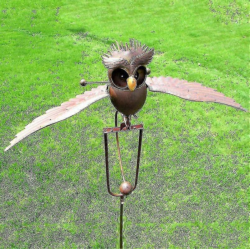 البومة طاحونة حديقة فناء الديكور معدن الحديد المطاوع الحلي