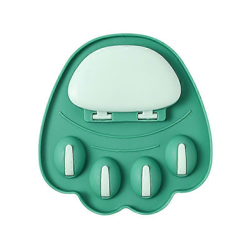 Green Wall Mounted Pot Lid Holder, Triomphe 2 Pieces Self Adhesive Pot Lid Holder Adjustable Lid Holder Pot Holder for Placing Lids, Plates