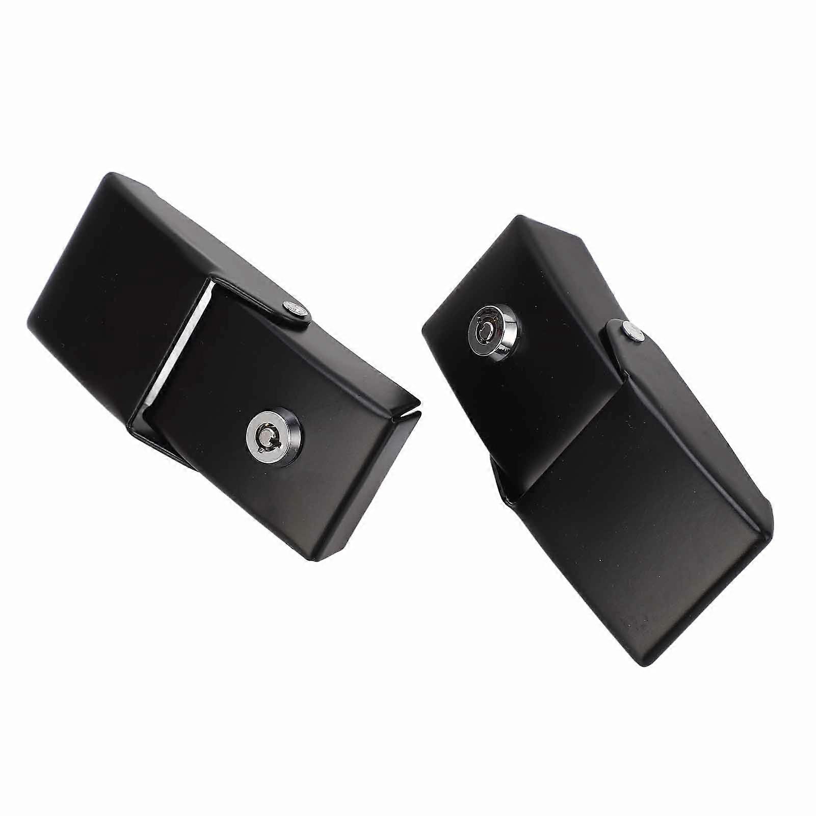 TESIN Metal Hood Catch Latches For Jeep Wrangler JK JL JT 2007-2023 – Black, Pair
