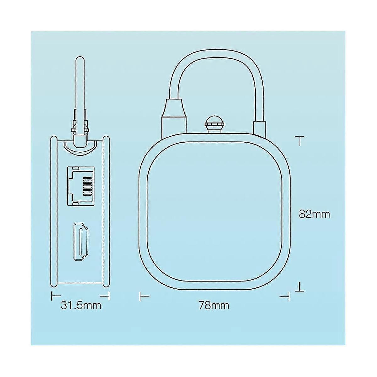10 In 1 USB 3.0 C Hub Adapter Typ-c zu 4k -kompatibel Rj45 Lan Ethernet Mulit USB Daten 100w Pd-Hub