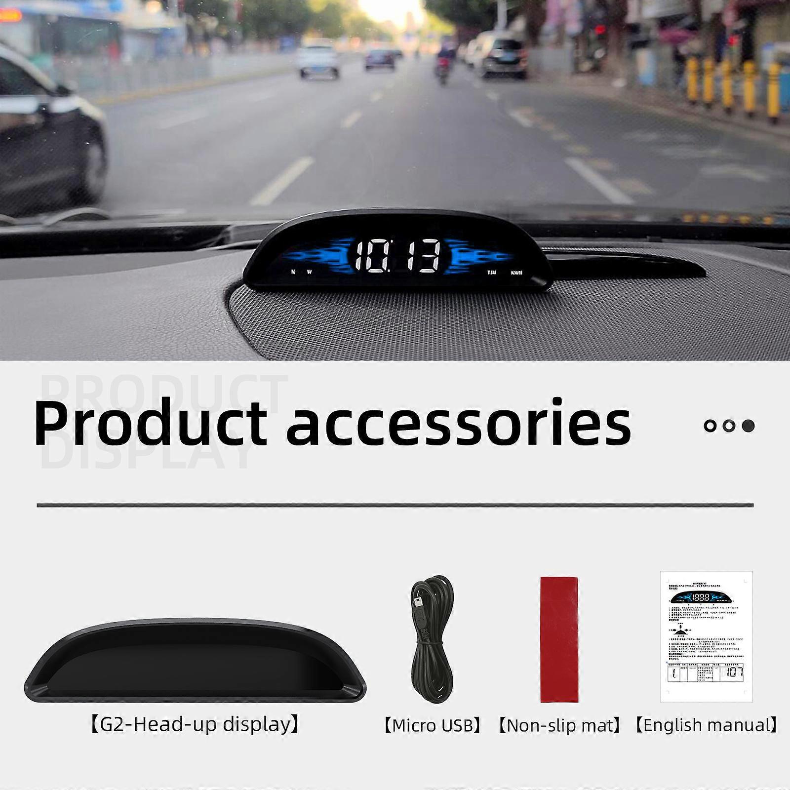 G2 GPS-järjestelmä HUD Head Up -näyttö kaikille autoille GPS-nopeusmittari älykäs kello sisustus digitaaliset mittarit Autoelektroniikan lisävarusteet