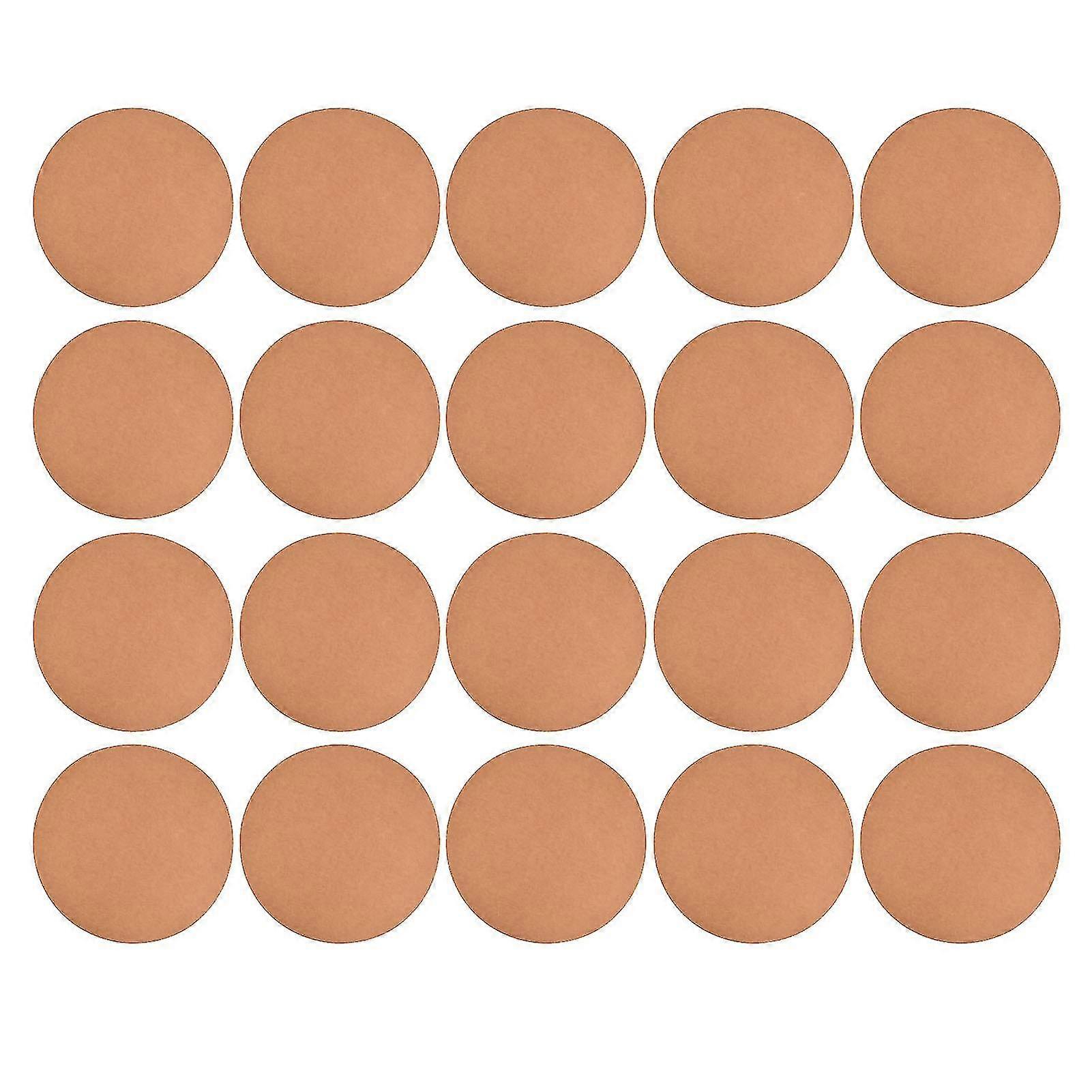 20pcs Thicken Tensile Kraft Paper Circle Canvas Board for Painting and Graffiti