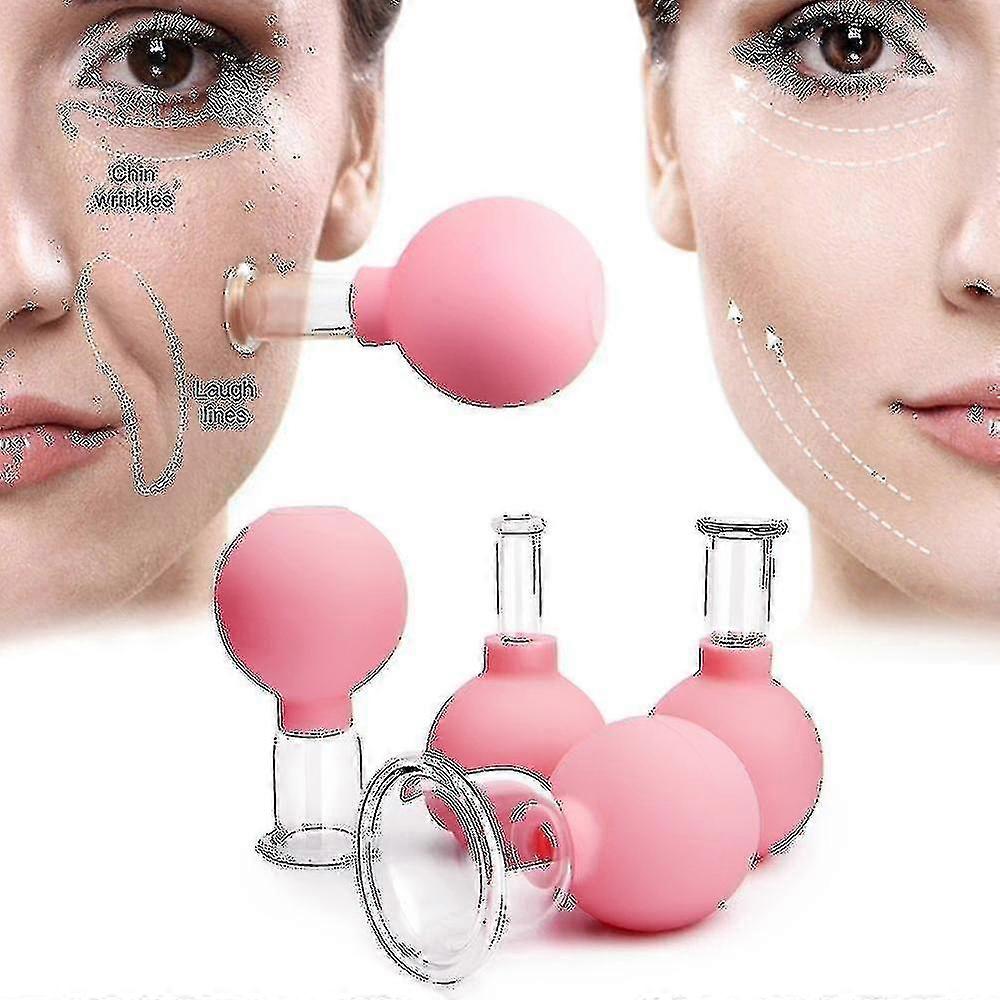 Face Massage Cups Rubber Vacuum Cupping Glasses Face Skin Lifting