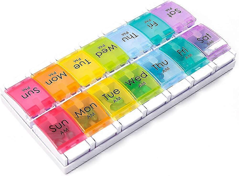 7 Day Pill Case With Push Button Pill Organisers Medicine Box