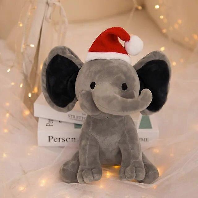 25cm Cute Elephant Plush Toys Cartoon Sleeping Stuffed Pillow Doll Soft Cushion Bolster Birthday Gift For Kids Plushie Blue
