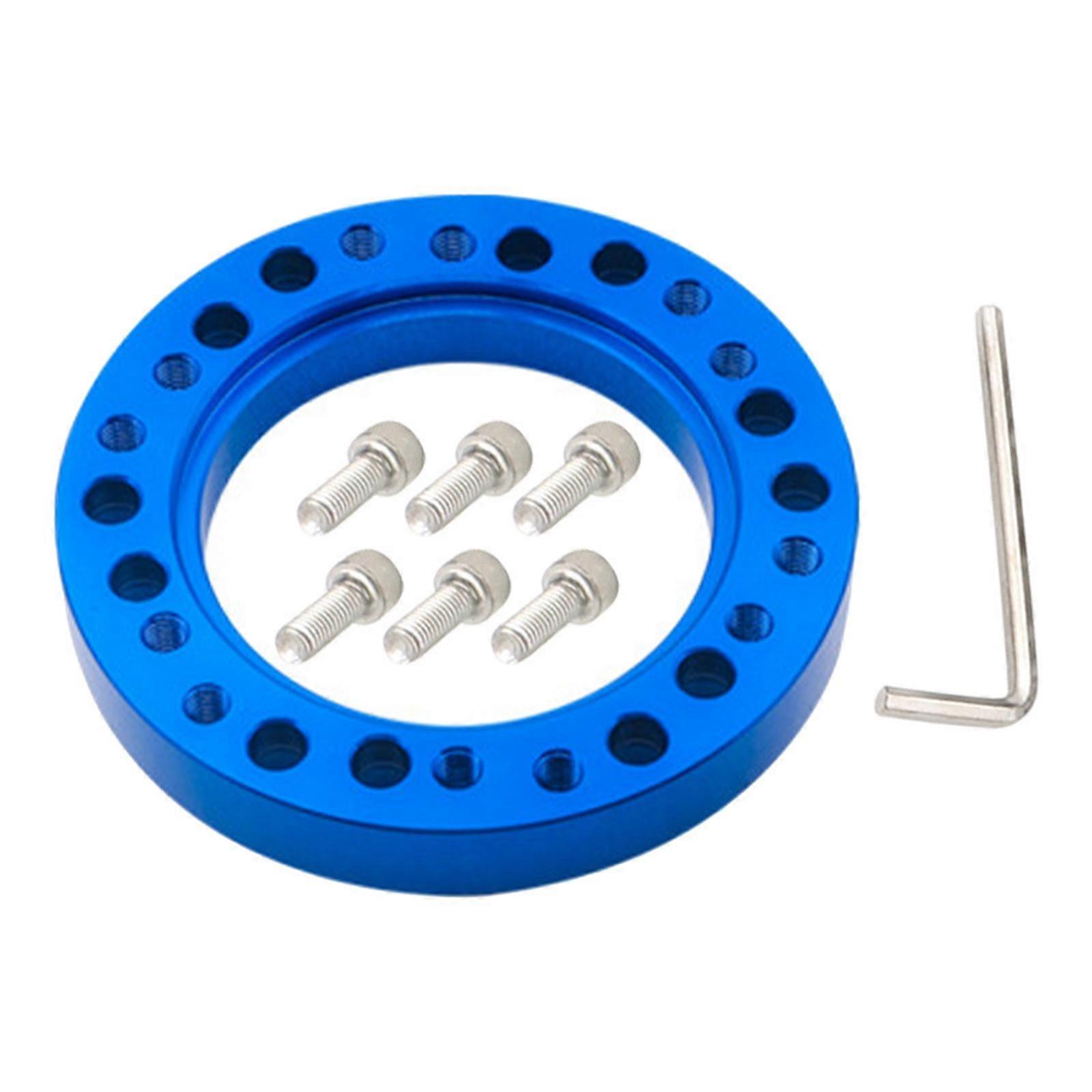 Aluminum Car Steering Wheel Hub Adapter Spacer Pad W/ 6 Screws Vehicle Parts Wheels Accessories Conversion Spacer Racing Car