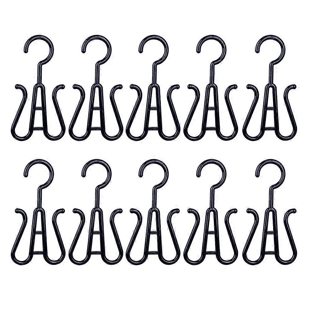 10 Pcs Foldable Laundry Rack Double Key Coat Hook Boot Drying Hanger Laundry Sock Drying Hanger Rack Clothespin Hanger