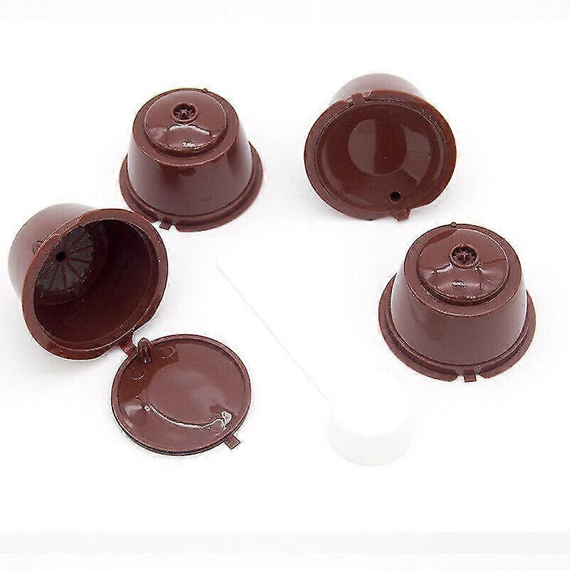 Pack Of 4 Reusable Refillable Coffee Capsules Filters