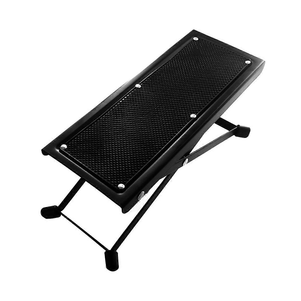 Gitarr Fotpall 4 Position Höjdjusterbar Vikbar Gitarrpedal Gitarrstöd Steg Fotpall Bla