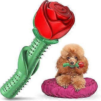 Duurzaam hondenspeelgoed voor agressieve kauwers, Magic Rose stoer speelgoed voor grote/middelgrote honden, natuurrubberen puppyspeelgoed voor gebitstraining en -reiniging