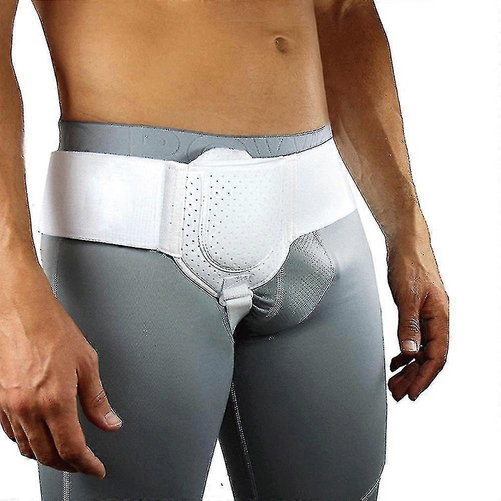 Adult Hernia Belt Truss Support Pain Relief Recovery Belt For Inguinal Or Sports Hernia Support With 1 Removable Compression Pad (1 Black/white)