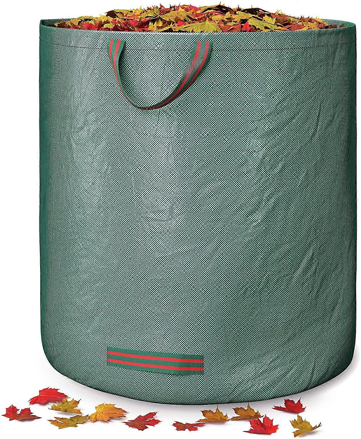 1X Garden Waste Bag with Handles - 272L High Capacity and Double Bottom - UV Stable and Water Repellent - Reusable and Stable Garden Bag