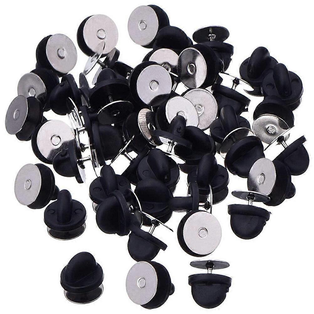 1 Box of  Rubber Pin Backs Clutch Backings Pin Cap Keepers DIY Replacement with Blank Pin