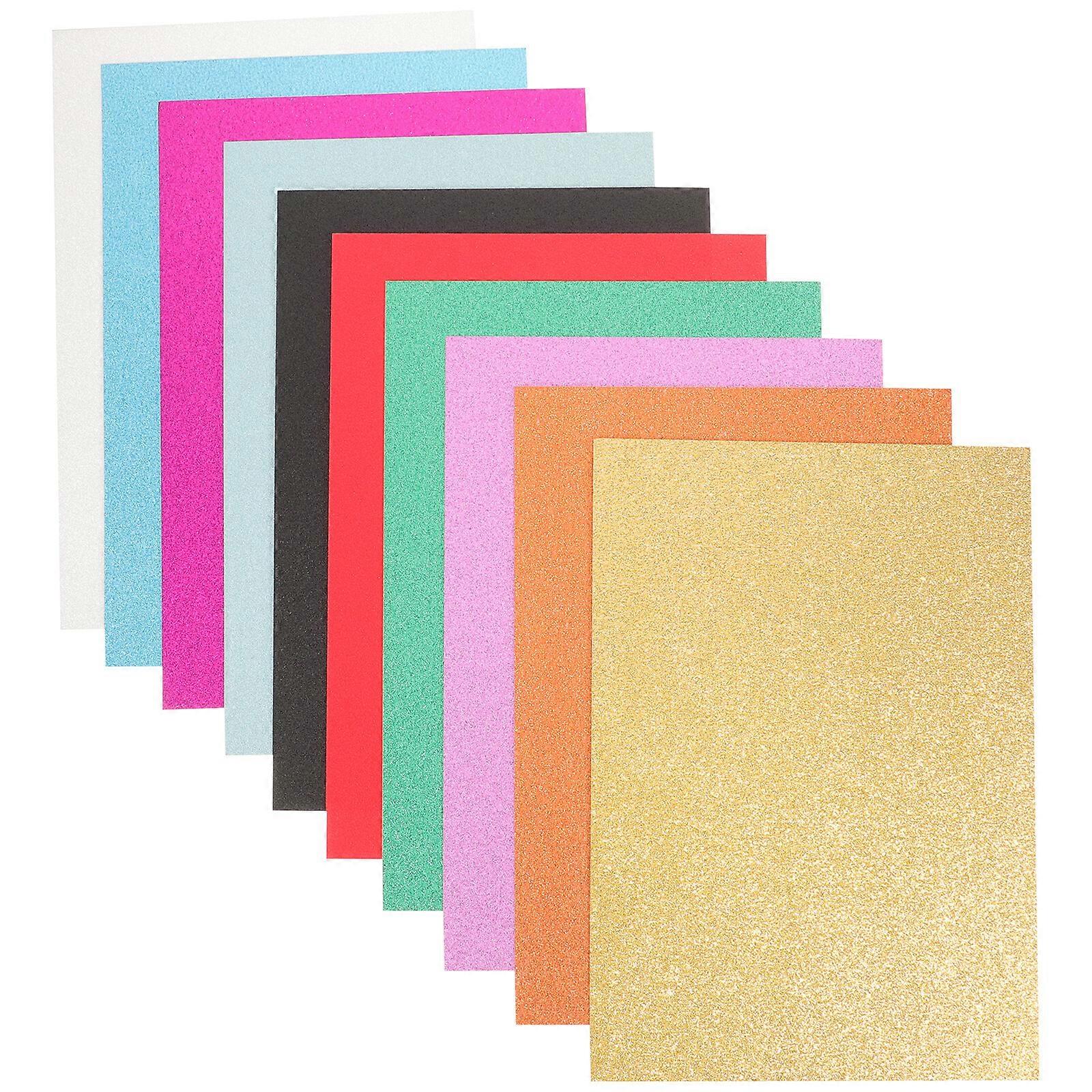 10 Sheets of Glitter Cardstock Paper DIY Glitter Craft Paper Sparkle Cardstock Paper DIY Crafting Paper