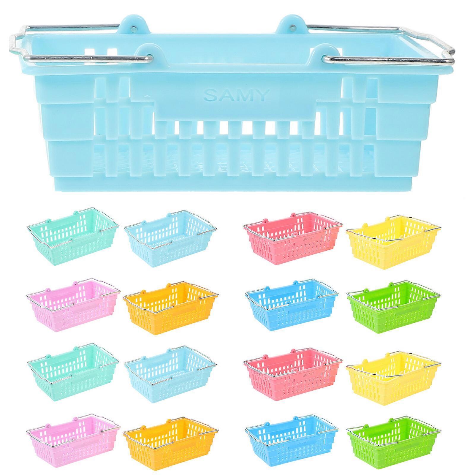 16pcs Multi-functional Sundries Storage Basket Tabletop Stationary Organizer Small Tool Holder