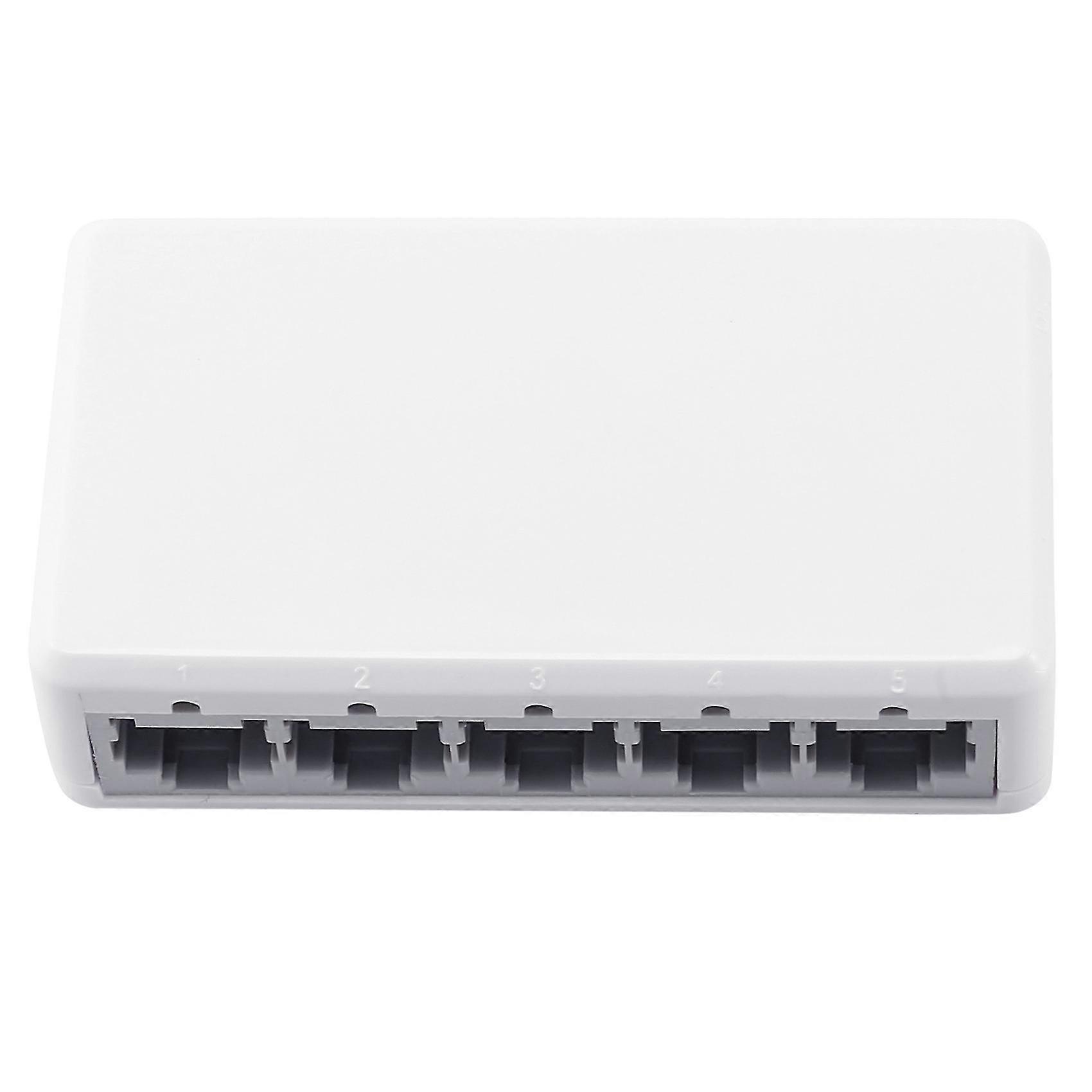Ethernet Internet Splitter Hub Network Switch Computer 5 Ports 10/100mbps Eu Plug