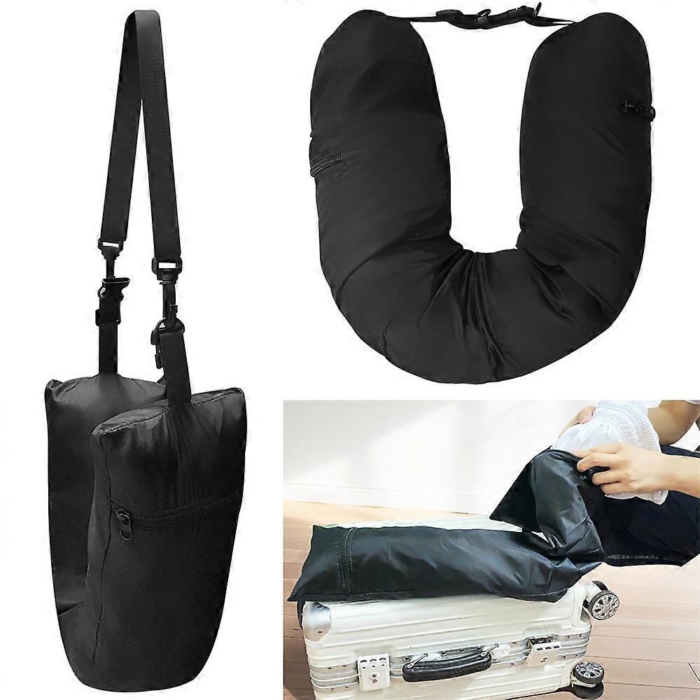 Stuffable Travel Pillow Neck Pillow for Travel, Fillable with Clothes Neck Pillow Case Cover Only, No Filler