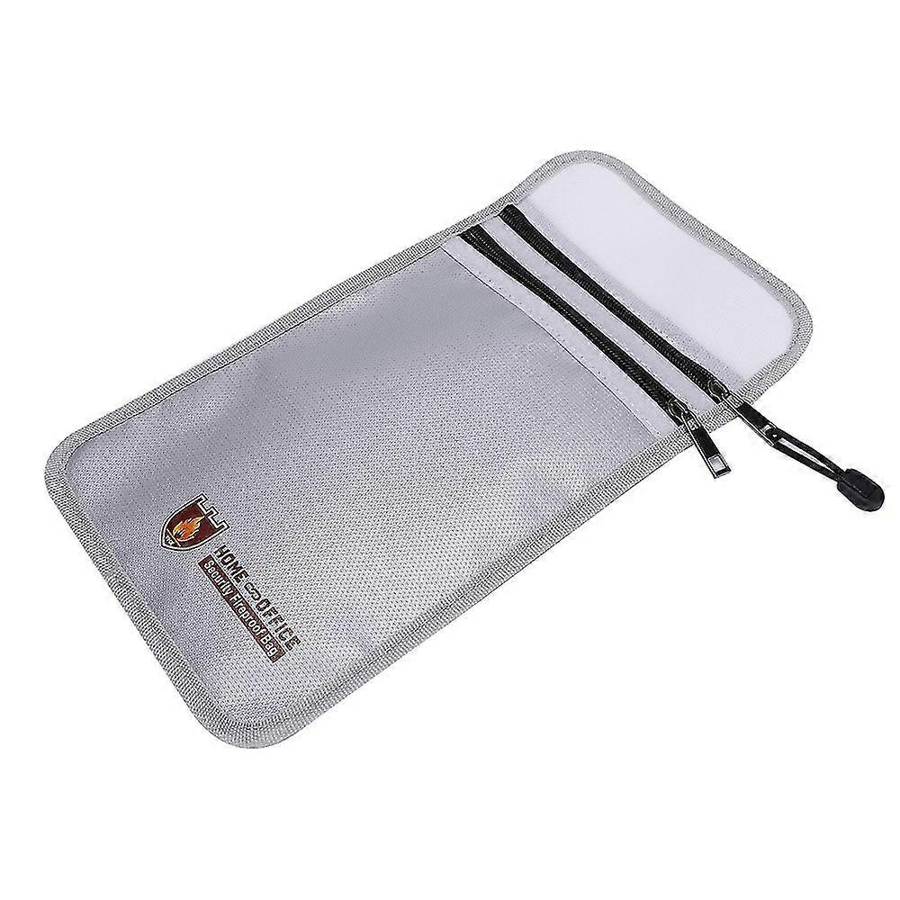 Fireproof Document Bags,two Pockets Waterproof Moneybagg, Safe Storage