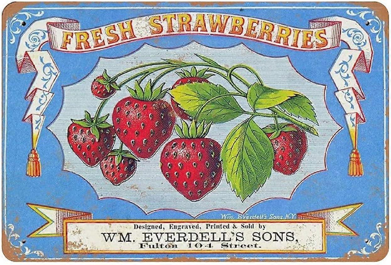 LINCMAN Farm Fresh Potato Tin Sign Metal Plaque Art Hanging Iron Painting Retro Home Kitchen Garden