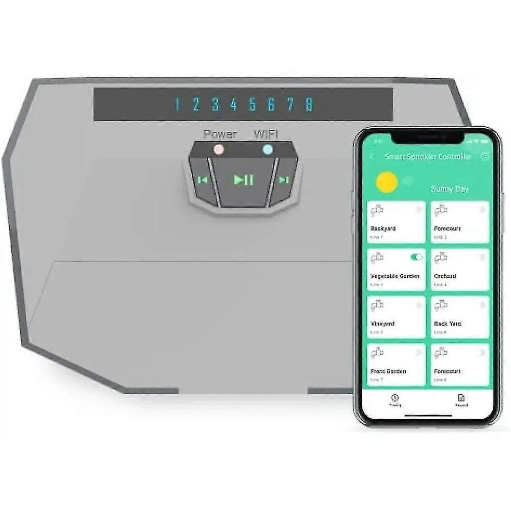 Sprinkler Controller 8 Zone Smart Automatic Irrigation  Wi-Fi Wireless Irrigation  Remote Customize Irrigation Rules by Phone