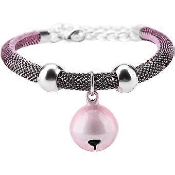 Adjustable Cat Collar, Rabbit Bell Collars Pets Necklace Nylon Accessory Supply Cat Bell Collar With Extension Chain With Bell For Small Dogs A