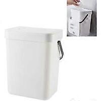 Kitchen Bin Plastic Hanging Trash Bin for Kitchen, Bathroom, Bedroom, Car - White