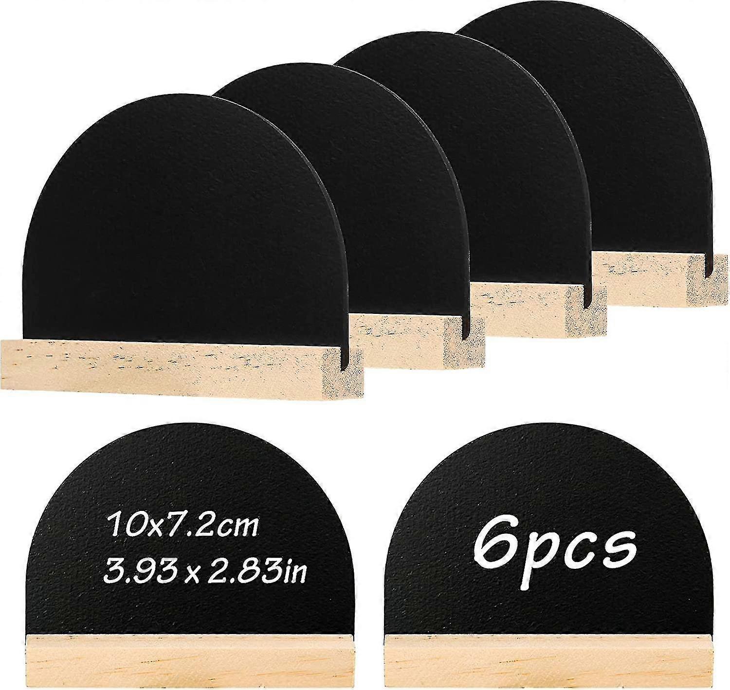 6pcs Mini Chalkboard Small Blackboard With  Stand, 10x7.2cm Double Sided Chalk