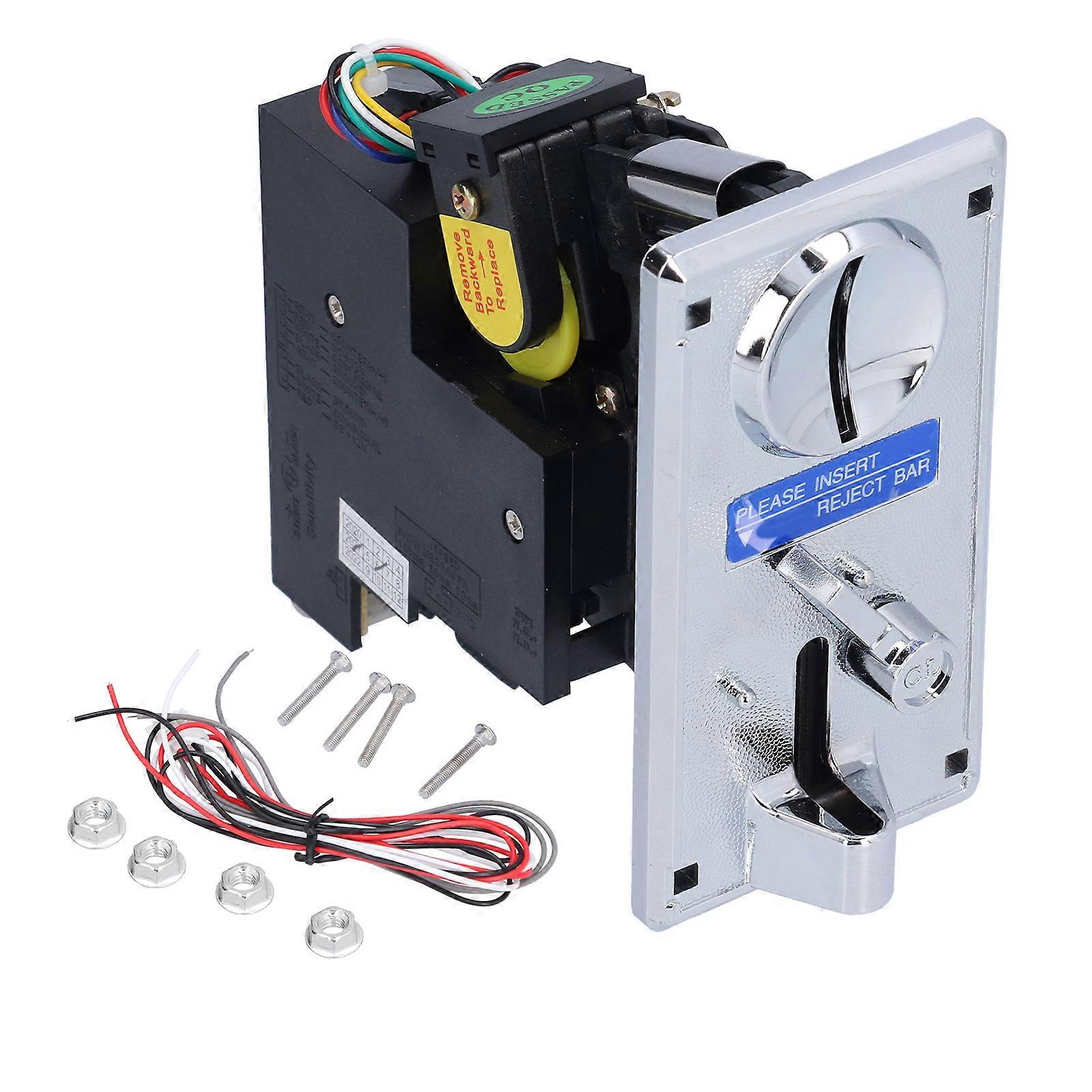 Coin Acceptor CPU Comparison Electronic Coin Selector for Arcade Game Vending MachineSilver Gray