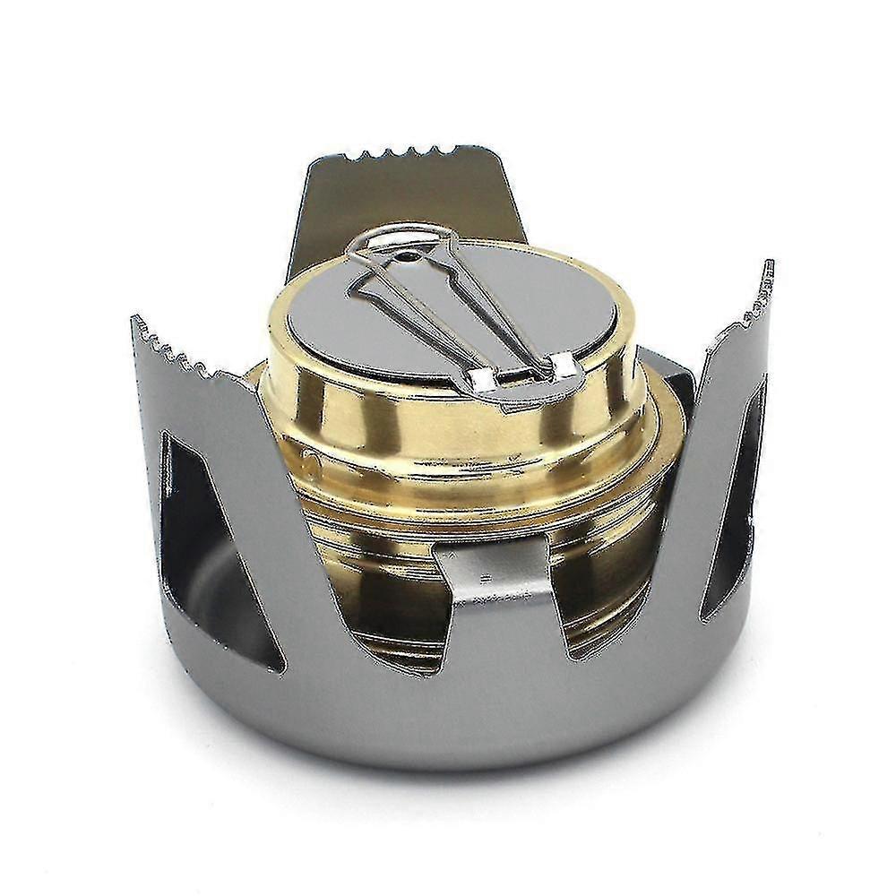 موقد كحول صغير لحقائب الظهر ، موقد كحول للتخييم خفيف الوزن محمول صغير كحول الموقد الألومنيوم ميني كوبر سبيريت موقد للخارجية -z