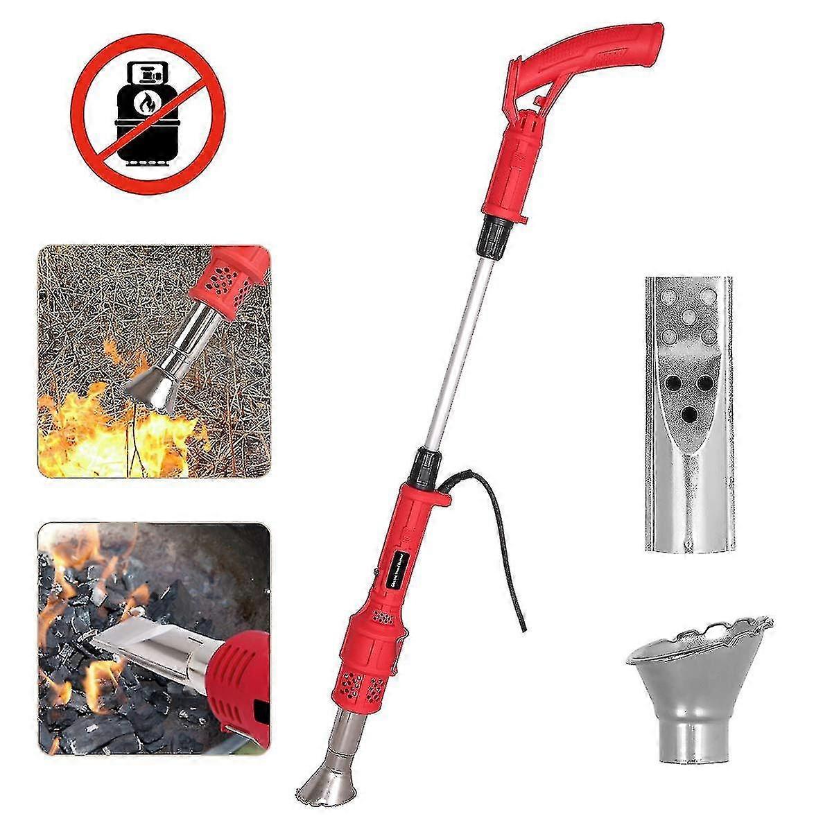 Electric Weed Killer, Weed Burner With Nozzle - Burn Weed Charcoal 2 In 1 Thermal Weed Stick, Up To 650 Powerful Weed Control