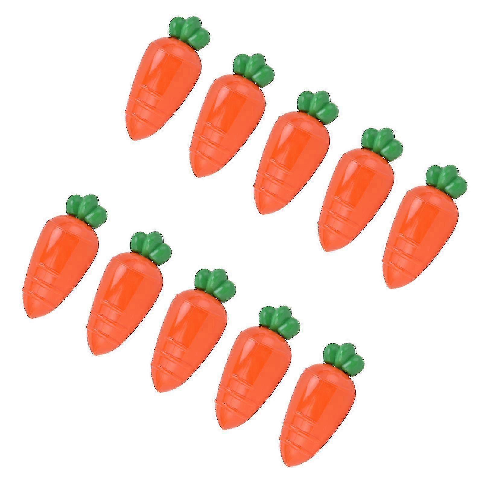 にんじん型キャンディーボックス10PCSプラスチック容器結婚式の好意パーティーギフトイエロー