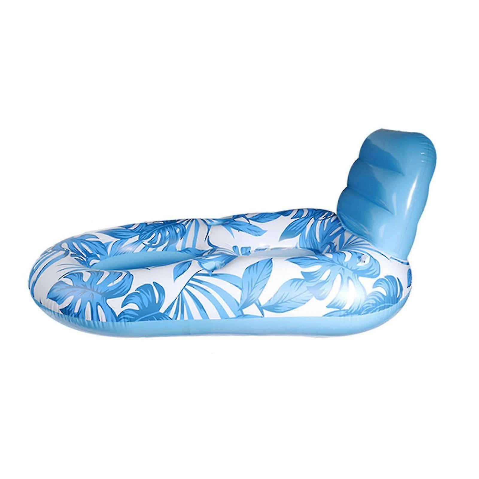 Inflatable Pool Float With Cup Holder Pillow Comfortable Fun Ergonomic Design Swimming Pool Float Summer Accessories